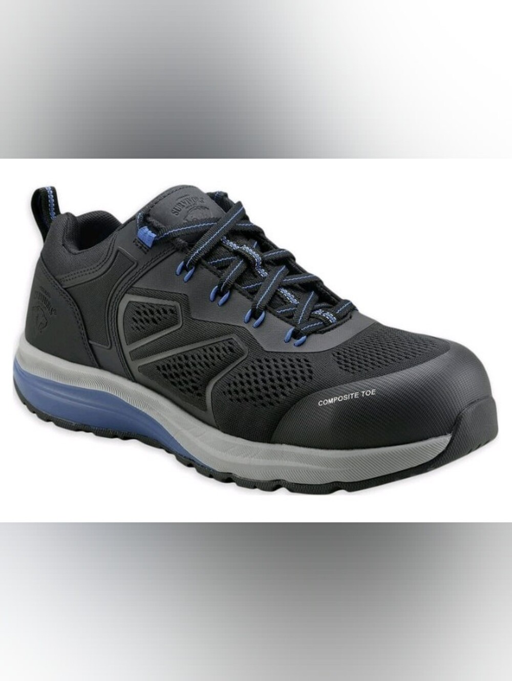 Herman Survivors Men's Cassle Composite Toe Work Shoes  Size 7.5 Blue/Black  NWT